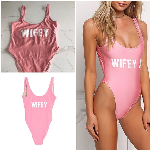 wifey one piece swimsuit